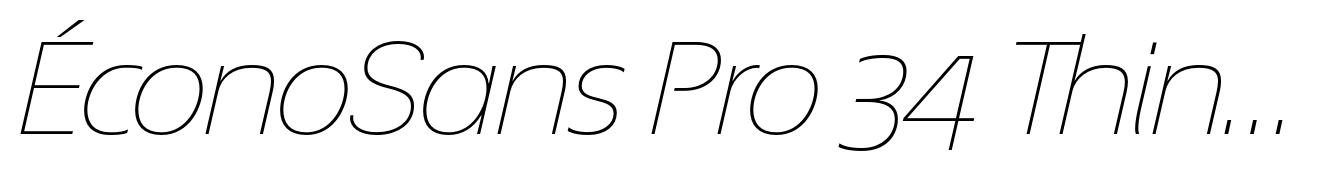 ÉconoSans Pro 34 Thin Expanded Italic